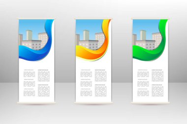 Dikey pankart, iş tasarım şablonu