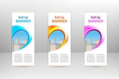 Dikey pankart, iş tasarım şablonu