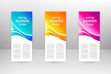 Dikey pankart, iş tasarım şablonu