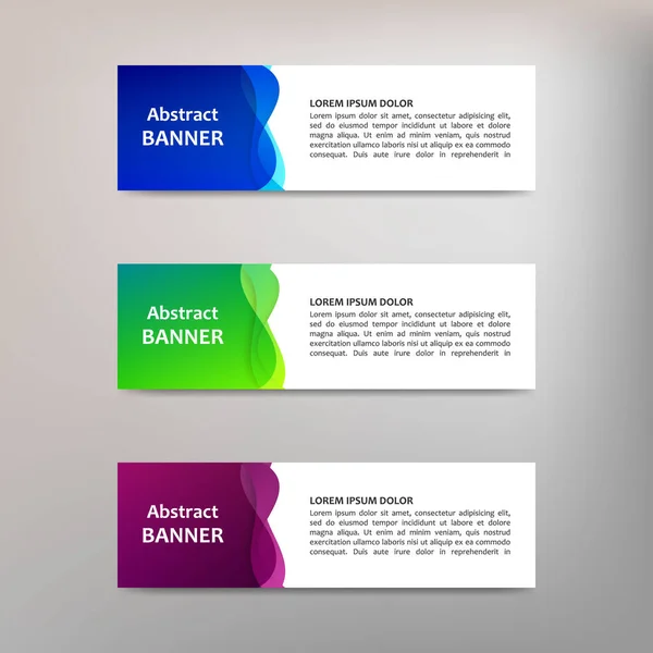 Vector ilustração colorido abstrato design banner template — Vetor de Stock