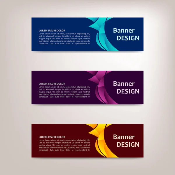 Vector illustratie kleurrijke abstracte ontwerp banner template — Stockvector