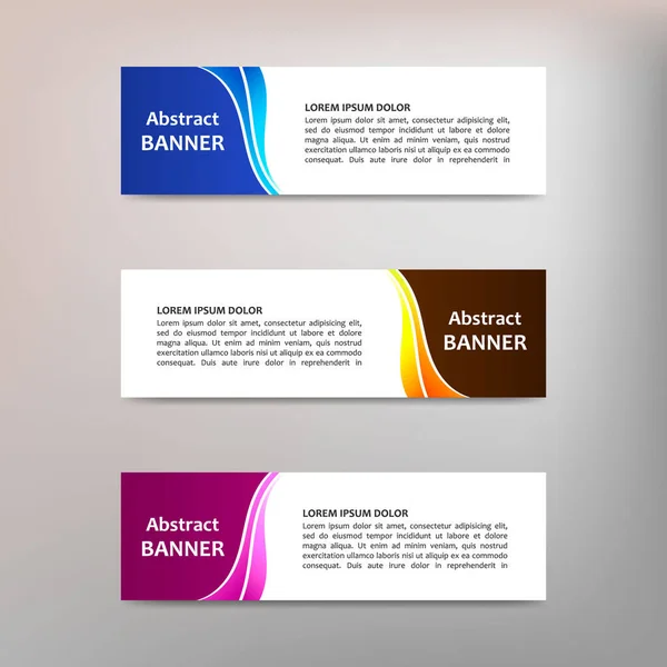 Vector Abstract Design Banner Sjabloon — Stockvector