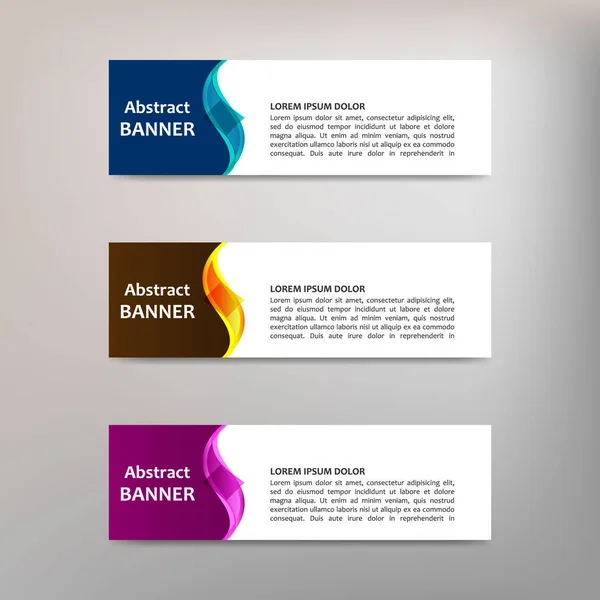 Modelo Banner Design Abstrato Vetorial — Vetor de Stock