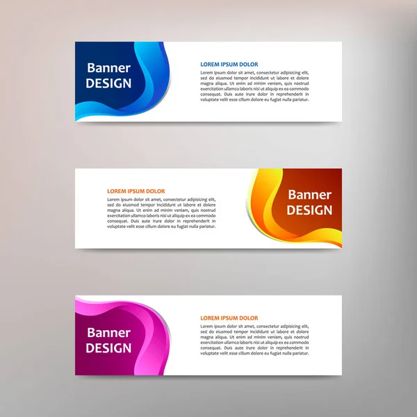 Modello Banner Design Astratto Vettoriale — Vettoriale Stock