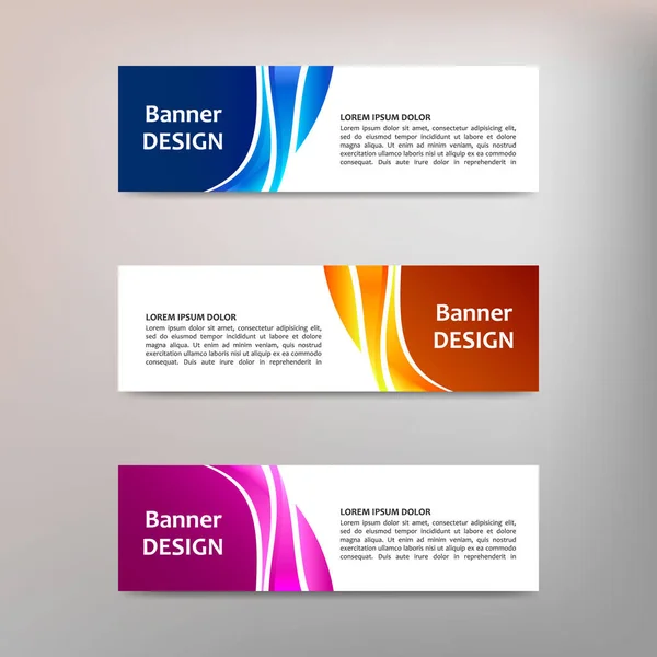 Vektor Absztrakt Design Banner Sablon — Stock Vector