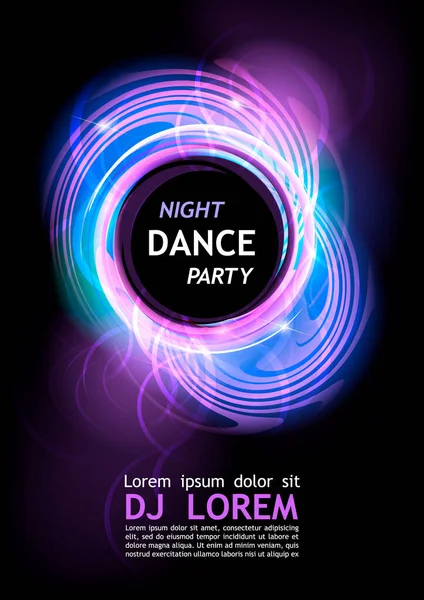 El ilanı, afiş, poster, disko dansı gece kulübü için davetiye tasarımı