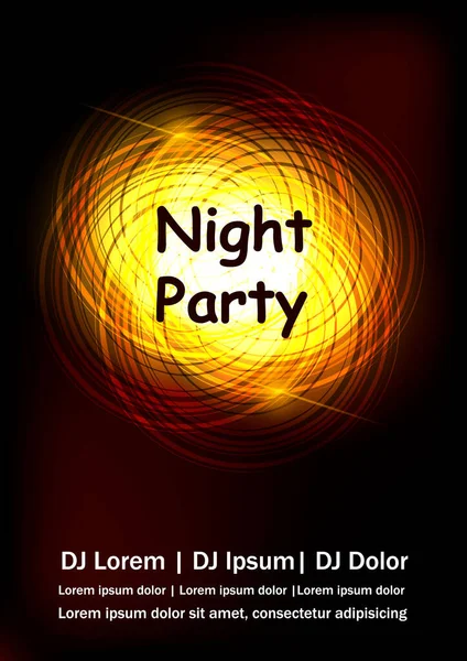 El ilanı, afiş, poster, disko dansı gece kulübü için davetiye tasarımı