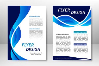 İş broşürü, broşür, poster, broşür, kitapçık, sunum, yıllık rapor, dergi kapağı, takım eğitimi için mavi vektör şablonu tasarımı. A4