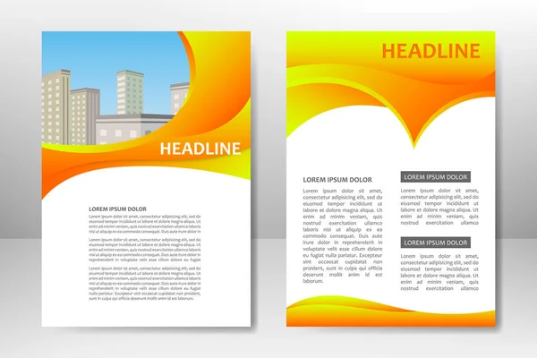 Flyer Template Design Business Brochure Poster Booklet Presentation Annual Report — Stock Vector