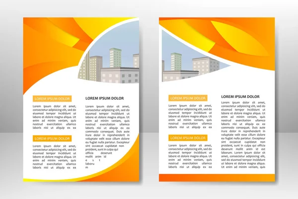 İş broşürü, poster, kitapçık, sunum, yıllık rapor, dergi kapağı, takım eğitimi için broşür tasarımı. A4 vektörü