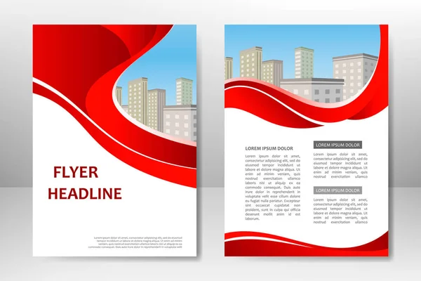 Flyer Template Design Business Brochure Poster Booklet Presentation Annual Report — Stock Vector