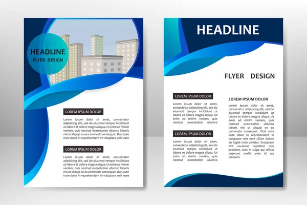 Flyer Template Ontwerp Voor Zakelijke Brochure Poster Boekje Presentatie Jaarverslag — Stockvector