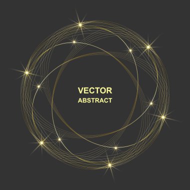 Halka çerçeve sınırı. Soyut Dairesel logo elemanı. Kıvrımlı bir arka plan. Bir çok çizgi çemberi dalgası.