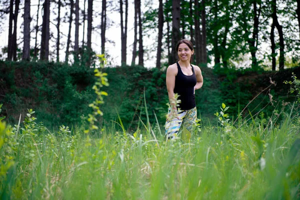 Entrenamiento Femenino Fuera Mantenimiento Salud — Foto de Stock