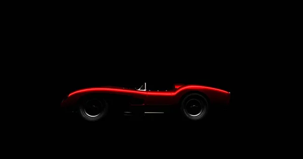 Silhueta de carro esporte vintage vermelho — Fotografia de Stock