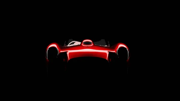 Silhouette di auto sportive vintage rosse — Foto Stock