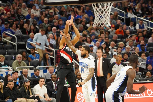 Orlando Magic Värd För Portland Trailblazers Amway Center Orlando Florida — Stockfoto