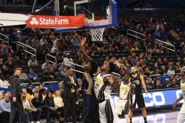 Orlando Magic, 31 Ocak 2019 tarihinde Orlando Florida 'daki Amway Center' da Indiana Pacers 'a ev sahipliği yapmaktadır. Fotoğraf: Marty Jean-Louis