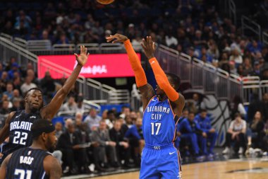 Orlando Magic 29 Ocak 2019 'da Orlando Florida' daki Amway Center 'da OklahomaCity Thunder' a ev sahipliği yapar. Fotoğraf: Marty Jean-Louis