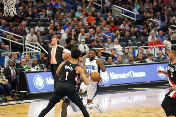 Orlando Magic Host Portland Trailblazers Het Amway Center Orlando Florida — Stockfoto