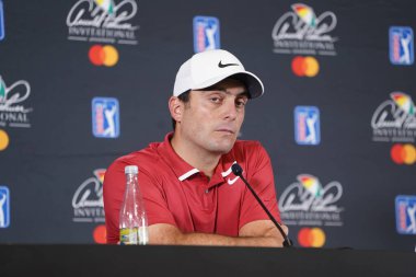 Arnold Palmer 2019 kazananı Francesco Molinari ile 3 Mart 2020 Salı günü Orlando, Florida 'daki Bay Hill' de basın toplantısı düzenledi..   