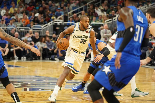 Orlando Magic Hostit Milwaukee Bucks Amway Orlando Florida Sobotu Února — Stock fotografie