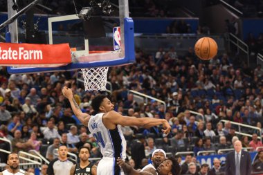Orlando Magic, 2 Şubat 2019 tarihinde Orlando Florida 'daki Amway Center' da Brooklyn Nets 'e ev sahipliği yapmaktadır. Fotoğraf: Marty Jean-Louis