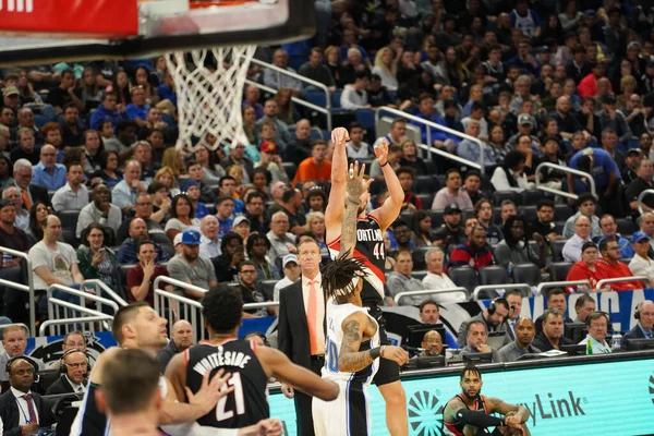 Orlando Magic Φιλοξενεί Portland Trailblazers Στο Amway Center Στο Ορλάντο — Φωτογραφία Αρχείου