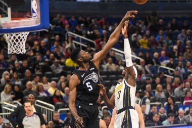 Orlando Magic, 31 Ocak 2019 tarihinde Orlando Florida 'daki Amway Center' da Indiana Pacers 'a ev sahipliği yapmaktadır. Fotoğraf: Marty Jean-Louis