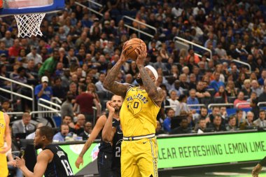 Orlando Magic, 28 Şubat 2019 'da Orlando Florida' daki Amway Center 'da Golden State Warriors' a ev sahipliği yaptı. Fotoğraf: Marty Jean-Louis