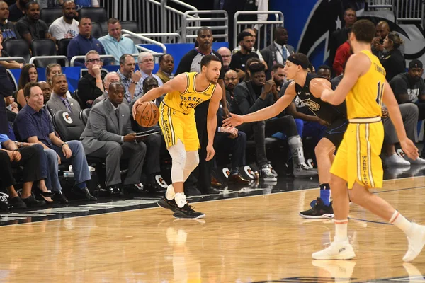 Die Orlando Magic Empfangen Donnerstag Februar 2019 Die Golden State — Stockfoto