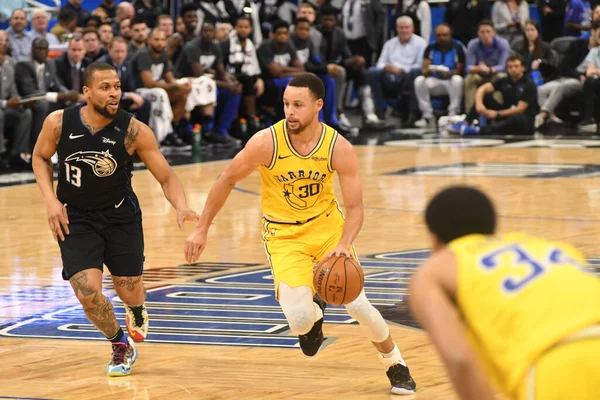 Die Orlando Magic Empfangen Donnerstag Februar 2019 Die Golden State — Stockfoto