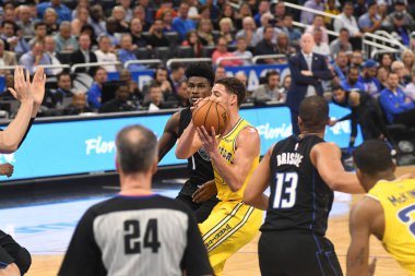Orlando Magic, 28 Şubat 2019 'da Orlando Florida' daki Amway Center 'da Golden State Warriors' a ev sahipliği yaptı. Fotoğraf: Marty Jean-Louis