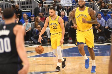 Orlando Magic, 28 Şubat 2019 'da Orlando Florida' daki Amway Center 'da Golden State Warriors' a ev sahipliği yaptı. Fotoğraf: Marty Jean-Louis