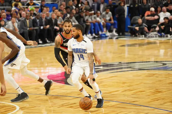 Orlando Magic Hostit Portland Trailblazers Amway Center Orlando Florida Pondělí — Stock fotografie