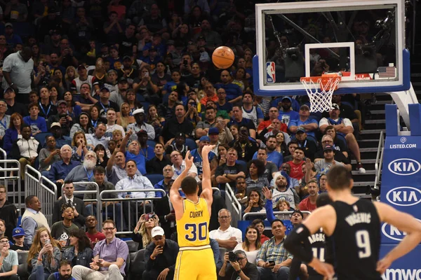 Orlando Magic Herbergt Golden State Warriors Het Amway Center Orlando — Stockfoto