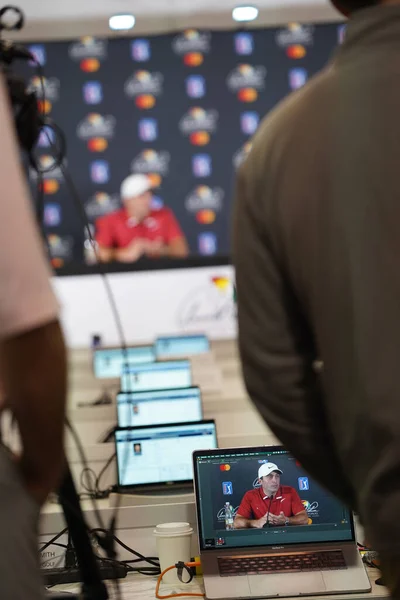 Presskonferens Med Arnold Palmer 2019 Års Vinnare Francesco Molinari Bay — Stockfoto