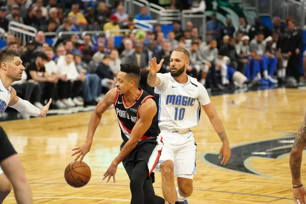 Orlando Magic Hospeda Portland Trailblazers Amway Center Orlando Florida Segunda — Fotografia de Stock