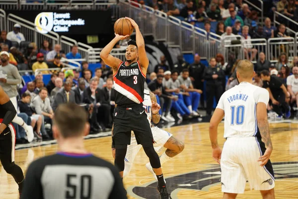 Orlando Magic Φιλοξενεί Portland Trailblazers Στο Amway Center Στο Ορλάντο — Φωτογραφία Αρχείου