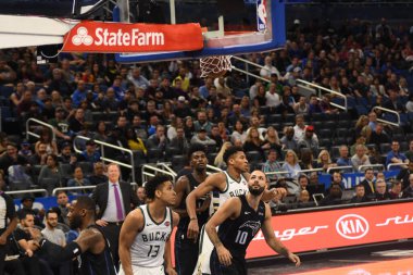 Orlando Magic, 19 Ocak 2019 Cumartesi günü Orlando Florida 'daki Amway Arena' da Milwaukee Doları 'na ev sahipliği yapıyor. Fotoğraf: Marty Jean-Louis