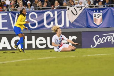 SheBelieves Kupası Finali, 5 Mart 2019 'da Tampa Florida Raymond James Stadyumu' nda ABD ile Brezilya arasında oynanacak. Fotoğraf: Marty Jean-Louis