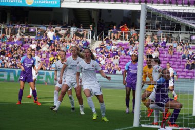 Orlando Pride 14 Nisan 2019 'da Orlando City Stadyumu' nda Portand Thorns 'a ev sahipliği yapmaktadır. Fotoğraf: Marty Jean-Louis