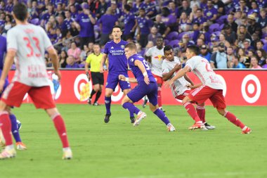 Orlando City 21 Temmuz 2019 tarihinde Florida, Orlando 'da Exploria Stadyumu' nda New York Red Bulls 'a ev sahipliği yaptı. Fotoğraf: Marty Jean-Louis