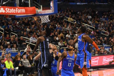 Orlando Magic 29 Ocak 2019 'da Orlando Florida' daki Amway Center 'da OklahomaCity Thunder' a ev sahipliği yapar. Fotoğraf: Marty Jean-Louis
