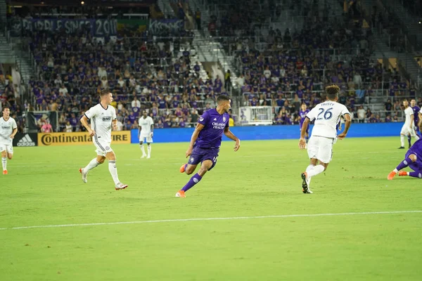 Orlando City, 3 Temmuz 2019 Çarşamba günü Orlando Florida 'daki Exploria Stadyumu' nda Philadelphia Union 'a ev sahipliği yaptı. Fotoğraf: Marty Jean-Louis