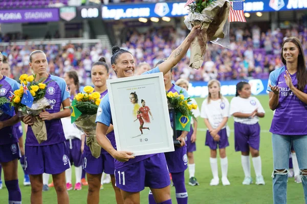 Orlando Pride 20 Temmuz 2019 tarihinde Florida Exploria Stadyumu 'nda Sky Blue FC' ye ev sahipliği yapmaktadır. Fotoğraf: Marty Jean-Louis
