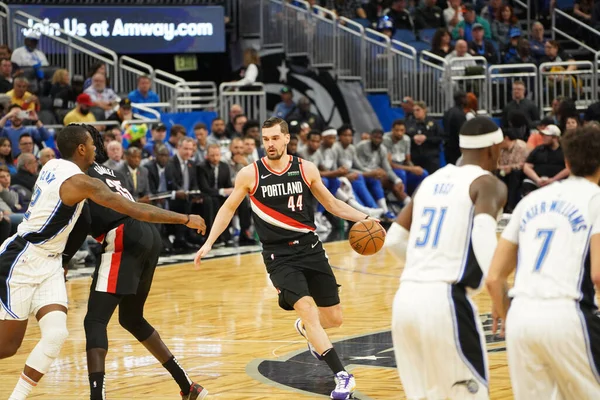 Orlando Magic Φιλοξενεί Portland Trailblazers Στο Amway Center Στο Ορλάντο — Φωτογραφία Αρχείου