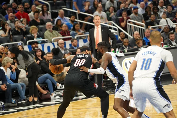 Orlando Magic Host Portland Trailblazers Het Amway Center Orlando Florida — Stockfoto