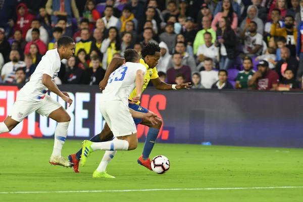 Drużyna Men National Gościła Ekwador National Team Stadionie Orlando City — Zdjęcie stockowe