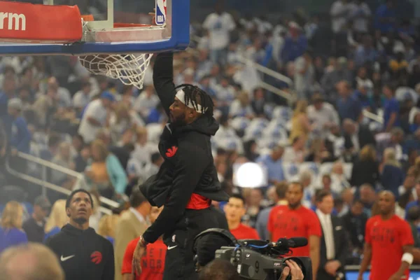 Orlando Magic Hosts Toronto Rapters Během Prvního Kola Play Nba — Stock fotografie